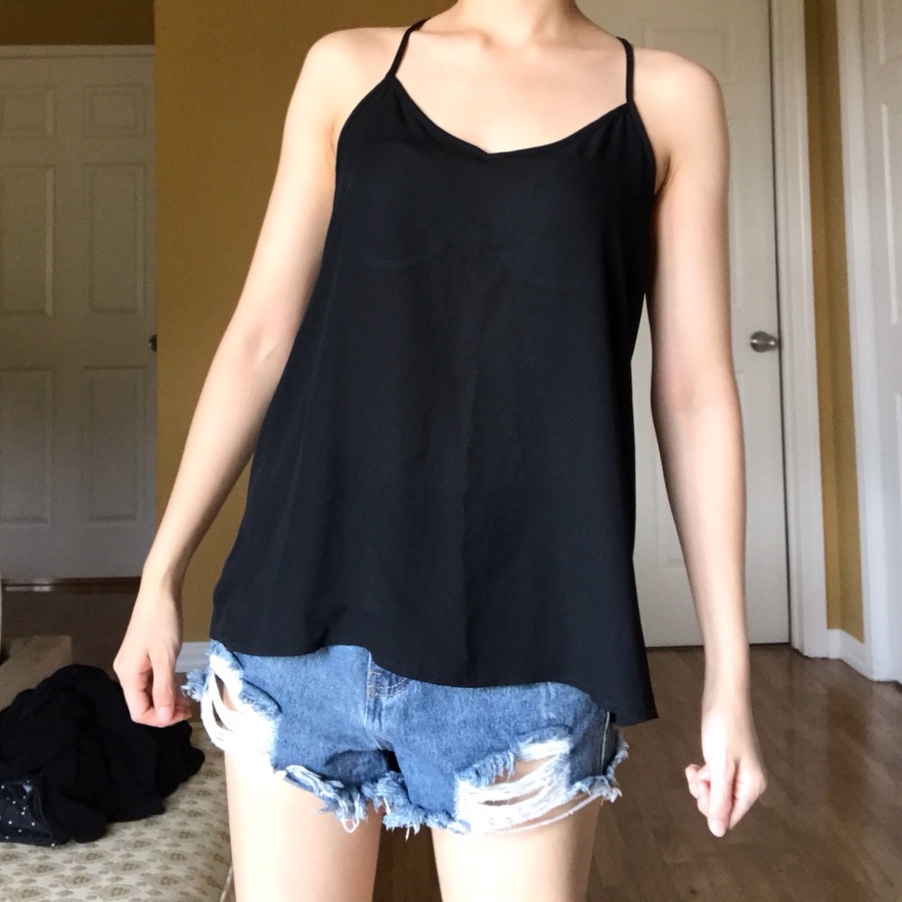 Abercrombie & Fitch Black strappy tank